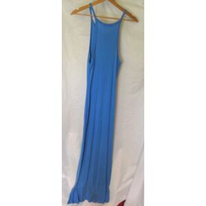 Reformation Jael Sleeveless Ribbed Knit Maxi Dress w/Split Small - Parisian Blue